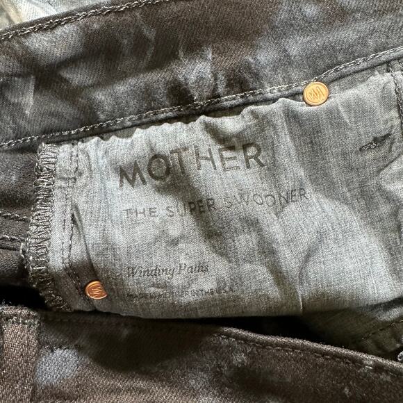 Mother NWOT The Super Swooner Tie-Dye Stretch Jeans Size 28 High Rise Slim Fit - Picture 7 of 12